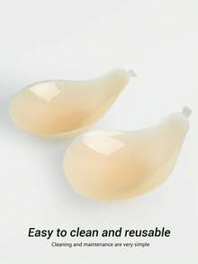 SHAPORA Thin Spoon-Shaped Silicone Breast Lift Tape, Invisible Bra Adhesive Cleavage Enhancer, Bust Shaper - Apricot - View 3