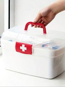 1pc Multi-Layer Domestic Medicine Box, Portable Divided Medicine Storage Box, Portable First Aid Box, Domestic Medicine Box Pill Organizer Sealed Pill Box Travel Medicine Storage Box Travel Pill Organizer Moisture Proof Small Pill Box Portable Daily Pill Case Holder Medicine Container For Vitamin Medicine Pill Box For Travel For Back To School For Camping For Business Perfect For Home Travel Accessories Travel Outdoor Goods