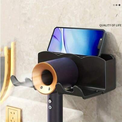 壁挂式浴室收纳架免手持吹风机架无缝粘贴免打孔浴室吹风机架吹风机放置架收纳架