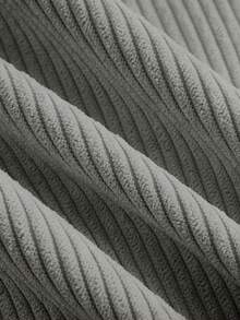 SHEIN EZwear Bộ 2 quần ống rộng nhung kẻ thời trang thu đông mới cho nữ - Nhiều màu - Xem 5