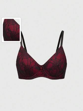 Goth Gotischer Spinnennetz- & Spinnen-Anhänger, handgefertigter Unterbügel-BH für Frauen, Halloween