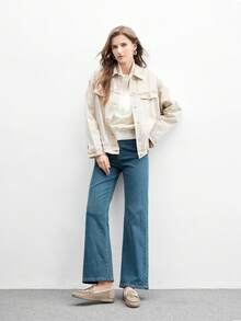 CUCCOO BIZCHIC Women's Casual Slip-On Flat Athletic Sneakers - Apricot - View 10