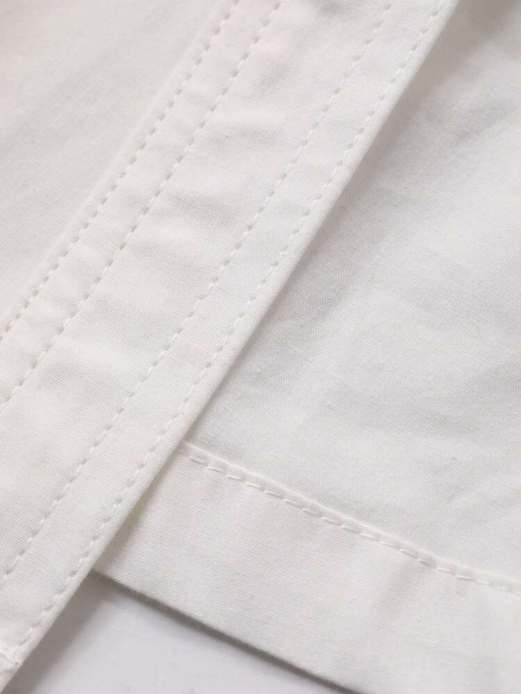 Women's Casual Solid Color Pleated Shirt, Autumn Long Sleeve Top