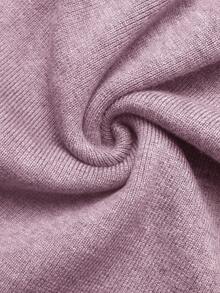 GlowEve Áo len dài tay 2 trong 1 cài khuy kim loại thời trang thu đông dành cho nữ - Màu tím - Xem 6