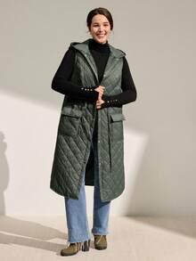 Momelise Christmas Plus Size Women's Fashionable And Versatile Padded Coat - Army Green - View 3