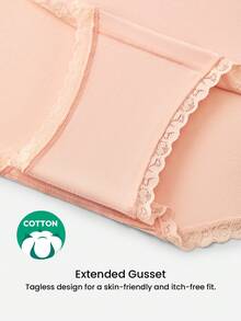 LUVLETTE 3-Pack High-Rise Cotton Girly Women's Underwear Briefs Panty Set Christmas Pajamas Style 2025