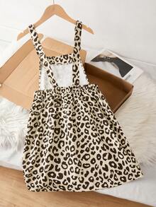 Fashionable Leopard Print Suspender Dress, Korean Style, Suitable For Spring And Autumn - Multicolor - View 2