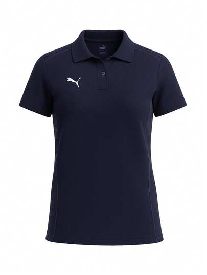 Puma Teamfinal Women's Sports Polo Shirt Navy Blue