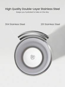 GLOWMODE 30 盎司 Easy Sipper 不锈钢双层隔热防刮翻盖吸管便携式手柄饮料杯健身房工作室旅行徒步旅行办公室户外活动日常休闲 - 米色 - 查看 4