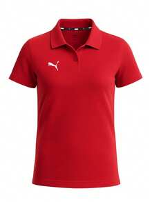 Puma TeamGOAL Unisex Sports Polo Shirt Red - Red - View 1