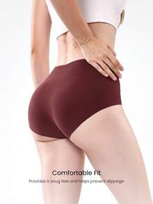 GLOWMODE 2 Packs Lightweight Breathable Sweat-Wicking Mid-Waist Full Coverage Seamless No-Show Underwear Daily Workout