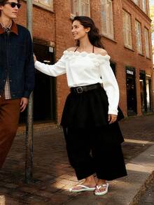 Grefit Color Block Print Flip Flop Sandals With White Sole, Suitable For Home & Outdoor Wear Beach Outfit - White - View 5