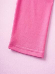 My Little Pony X SHEIN 少女卡通图案圆领长袖T恤