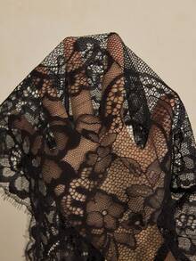 Anewsta 优雅性感的法式蕾丝女士睡衣套装 - 黑色 - 查看 6