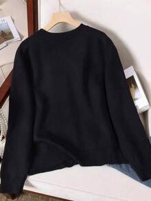 EMERY ROSE Plus Size Cardigans - Black - View 3