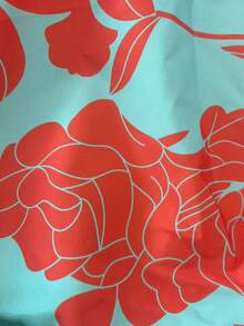 Breezaya 女士純色上衣與印花長褲，簡約日常2件套裝 - 橘色 - 查看 8