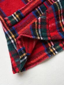 Ellevyn 女士圆领无袖红色格子开衫背心和直筒裤优雅装扮，适合日常穿着、节日、秋冬、圣诞节，两件套 - 彩色 - 查看 18