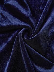 Ellevyn Women's Sleeveless Velvet Sequin Knit Jumpsuit, Elegant Bodycon Fit Straight Leg Pants, Navy Blue, Suitable For Daily Wear, Party, Autumn/Winter