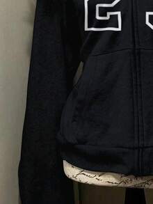 Glimmora 女式修身连帽仿皮草领运动衫夹克 - 彩色 - 查看 5