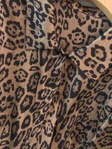 GlowEve CURVE Plus Size Women Loose Fit Long Sleeve Leopard Print Shirt - Multicolor - View 6