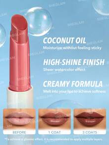 Pout-Perfect Shine 豐唇膏-熱可可保濕豐唇固體唇彩不黏滋養豐唇精華椰子油唇膏唇部化妝品棕色豐唇膏 品牌 美容 化妝 化妝品 適合女性與女孩 完美搭配夏季春季 Y2K 時尚 流行 生日 母親節禮物 假期 派對準備就緒 最佳顏色 - Hot Cocoa - 查看 5