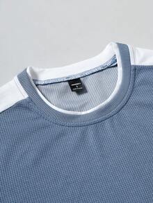 Manfinity Homme Men's Autumn Letter Print Long Sleeve T-Shirt And Drawstring Waist Pants Casual Suit, Cozy Outfits