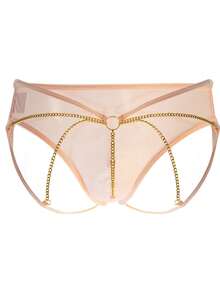 SHEIN Sexy Leopard Print Transparent Fitted Men's Underwear - Baby Pink - View 3