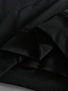 PAVTROS 男士休闲心形刺绣套头衫，男士运动服，运动服，宽松，垃圾摇滚，哥特秋冬 - 黑色 - 查看 4