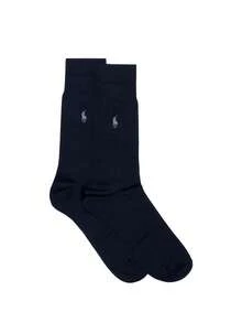 Ralph Lauren 2 Pack Men's Flat Knit Socks - Admiral Blue - View 2