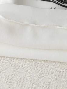 SHEIN 2 件套年轻男孩汽车印花连帽卫衣和直筒牛仔裤套装，秋冬休闲百搭 - 白色 - 查看 5