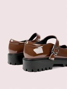 CUCCOO DOLLMOD Damen Loafer mit dicker Sohle, süß & elegant, weich & bequem, Lässig & minimalistisch, süß & preppy Stil, geeignet für Dates, Partys, Nachmittagstee, Ballettschuhe - Kaffeebraun - Übersicht 8