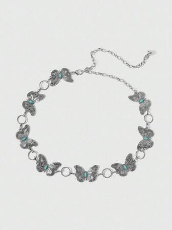 Fairycore 1pc Women Butterfly Decor Chain Belt Christmas