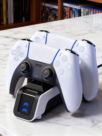 Game Controller Charger, With Protective Chip & Led Indicator, Charging Dock Station, 2.5 Hours Fast Charging, Compatible With PlayStation5 Charger
