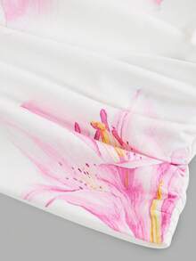 SHEIN 青少年女孩简约舒适褶饰弹性修身休闲吊带背心 - 彩色 - 查看 4