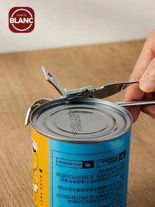 1pc Stainless Steel Can Opener, Silver Labor Saving Can Opener For Household