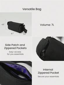 GLOWMODE Lightweight Shoulder Bag Suitable For The Gym - Black - View 5