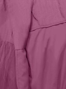 EMERY ROSE Women's Fashion Commuter Mesh Patchwork Thin Jacket - Hot Pink - View 5