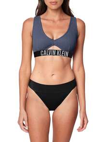 Calvin Klein CK SWIM Women's Anti-Exposure Quick-Dry Lightweight Pool Beach Swimming Grey KW0KW02751-PCP - Grisaille - View 1
