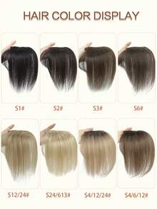 10inch Hair Toppers For Women Real Human Hair Pieces For Women With Thinning Hair 3.5*4inch Lace Hair Toppers With Bangs Clip In Hair Extensions - S12/24 - View 8