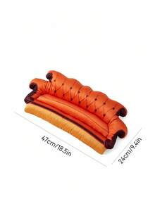 FRIENDS X SHEIN 1个可爱沙发装饰抱枕，沙发造型，柔软舒适，可摆放在车内、办公椅、沙发装饰 - 棕色 - 查看 3