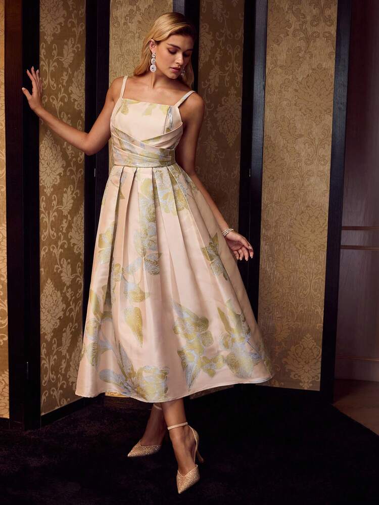 MOTF Soiréza JACQUARD FOLD PLEATED COCKTAIL DRESS, PARTY