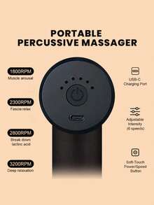 JMMO Portable Muscle Massage Gun For Body Massage, Speed Adjustment, Rechargeable, And 4 Replaceable Massage Heads Fascia Gun - Muscle Seat - Professional Physiotherapy Grade Multi-Functional Mini Electric Handheld Hammer Shoulder And Neck, Cervical Waist, Body Percussion Back Electric Instrument Gifts For Men Women Gift