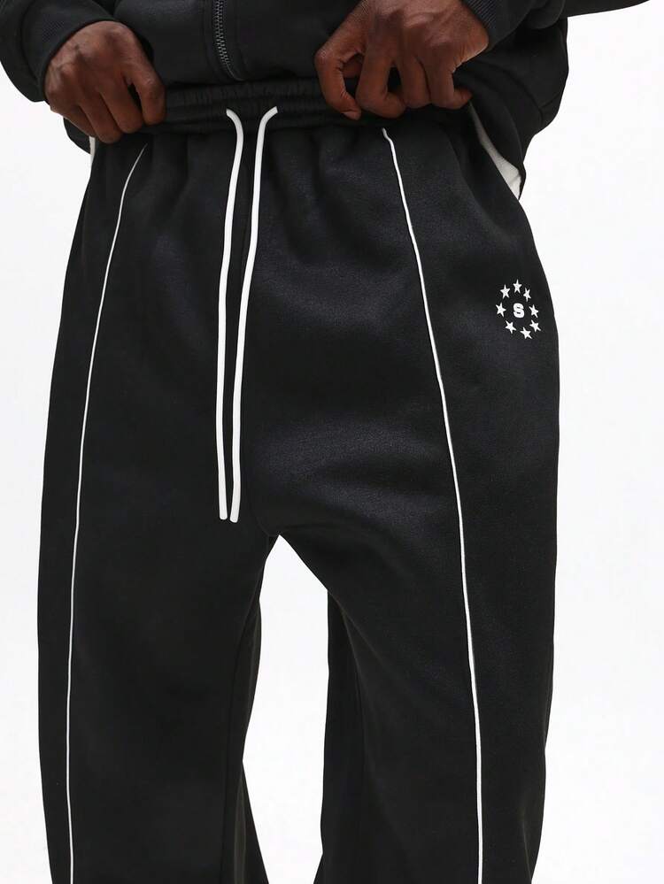 Zip Up Jacket With Flare Sweatpants Set