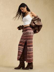Áo khoác cardigan nữ dáng suông, eo chun, vạt ôm, kiểu dáng retro du mục, thích hợp cho mùa thu đông, dễ phối đồ. - Nhiều màu - Xem 7