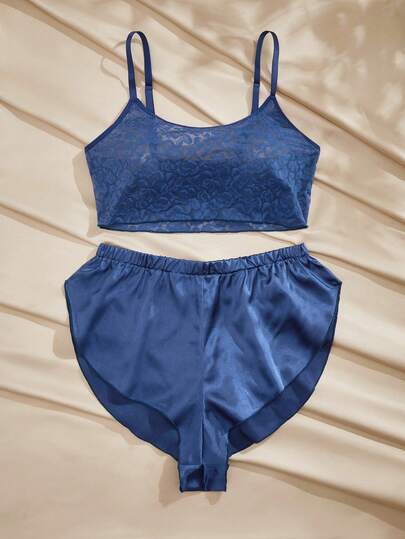 Charlaine Women's Casual Camisole Top + Boyshort Panty Set