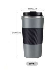 不銹鋼咖啡杯保暖馬克防滑旅行車保溫瓶 - 灰色 - 查看 6