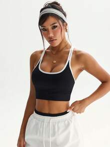 Dewbera Seamless Backless Women Sports Bra For Daily Workout - Black - View 6