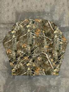 Manfinity Dauomo Men Branch Print Round Neck Loose Casual Long Sleeve T-Shirt, Fall - Multicolor - View 2