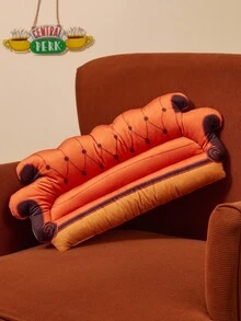 FRIENDS X SHEIN 1个可爱沙发装饰抱枕，沙发造型，柔软舒适，可摆放在车内、办公椅、沙发装饰 - 棕色 - 查看 2