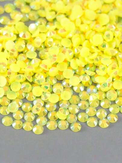 500PCS/1000PCS 2mm 3mm 4mm 5mm 6mm Resin DIY Jelly Flat Back Round Mini Rhinestones MultiColor Sparkling Decorative Gems For Phone Case Shoes Boots Clothing Fashion DIY Crafts All Season Craft Supplies Embellishments